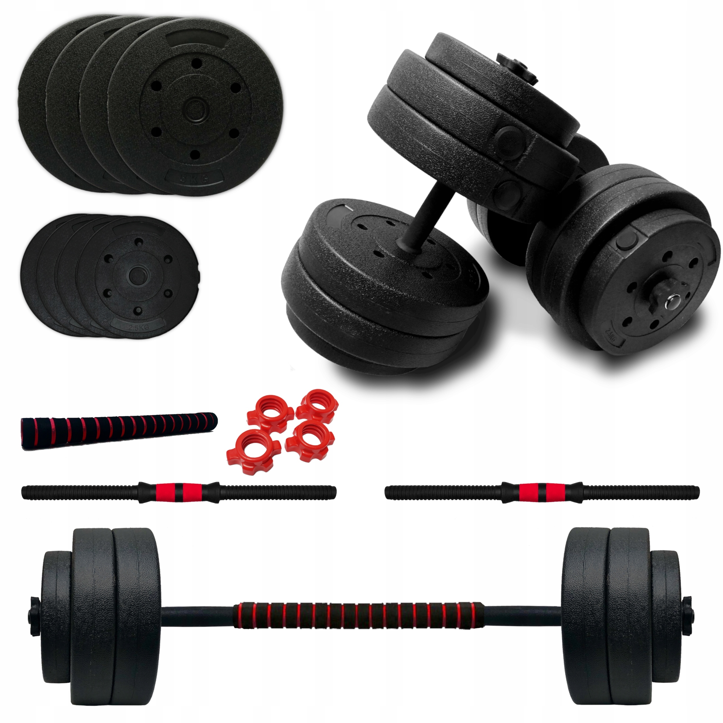 Hantle bitumiczne 2x25KG z łącznikiem kompozytowe zestaw obciążenie hantla