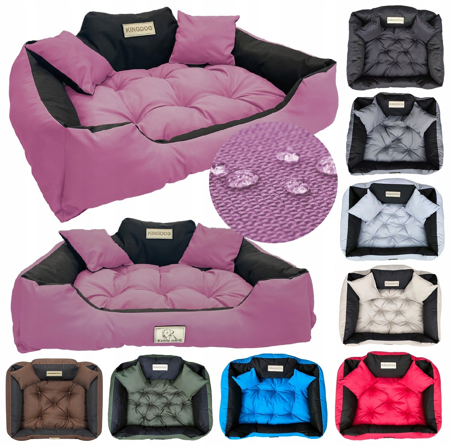 Levně Psí Pelíšek Kingdog 55x45 cm personalizovaný vodotěsný kotec