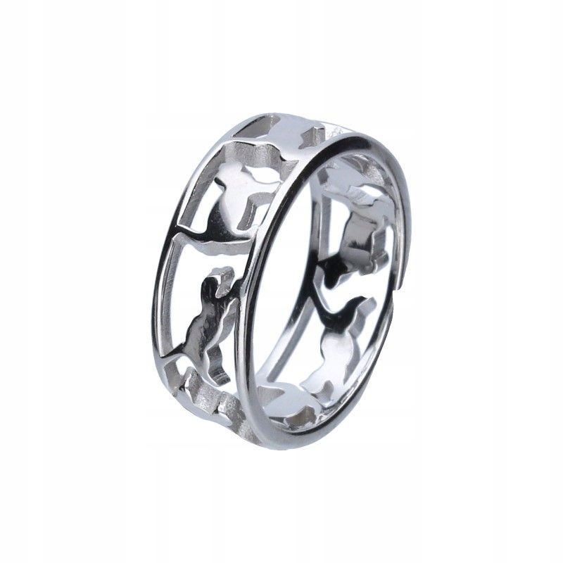 Prstýnek pro ženu ze stříbra 925 s Kočičkami, efektní, módní, velikost 15