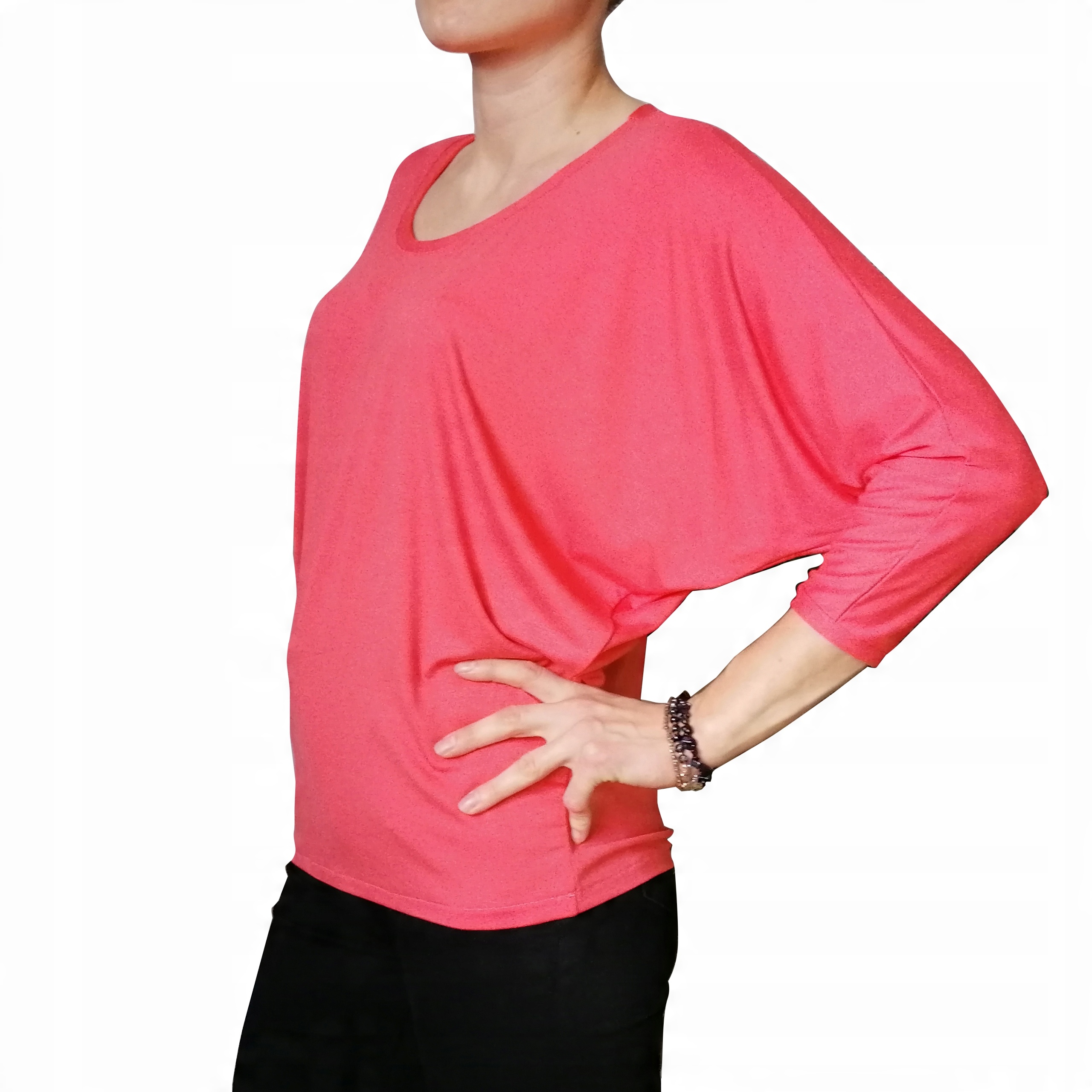 

XL/2XL koralowa Elza nietoperz oversize Polska 992