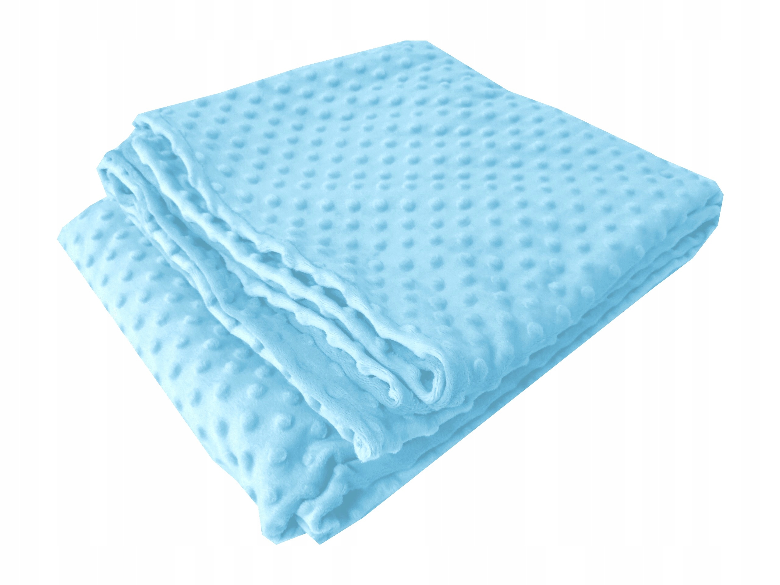 Koc Minky 140x200 Polar kuličky přehoz pléd Světle Modrá světle modrý měkký