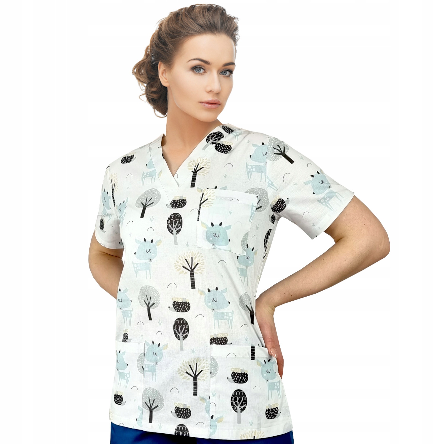 

Bluza medyczna damska fartuch kolorowy 3XL