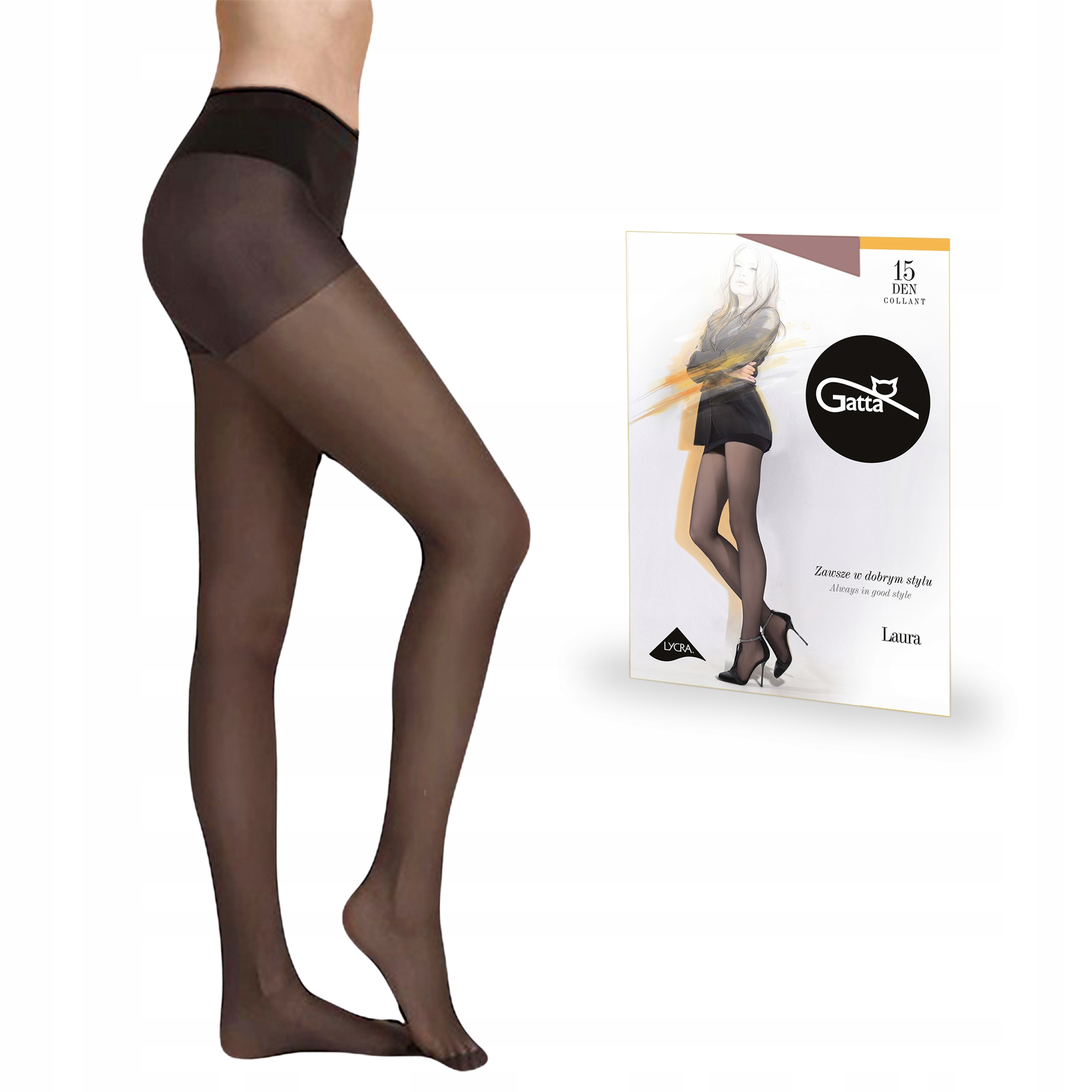 

Rajstopy Gatta Laura 15 den lycra, Latte 2, 4-L