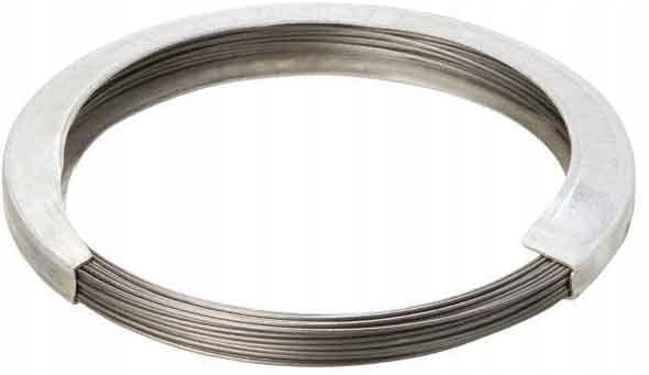 DRUTFE150-005MS Drut stalowy, niebielony sprężysty 1.5mm, 5.5m