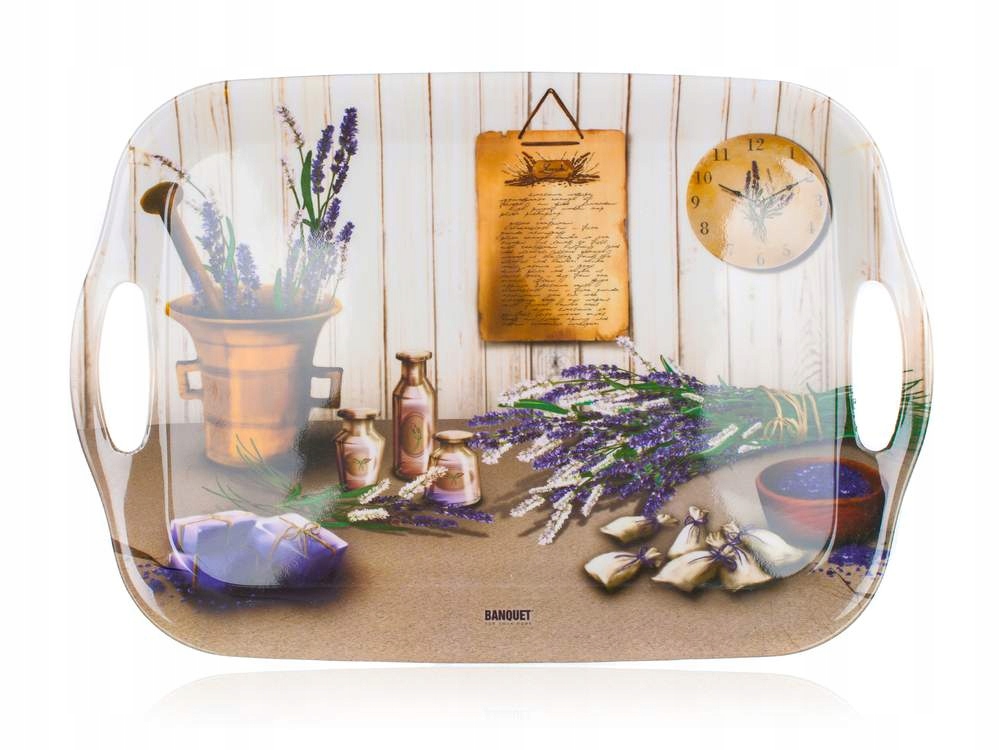 TACA melaminowa 36*25,5cm LAVENDER BANQUET serwisowa