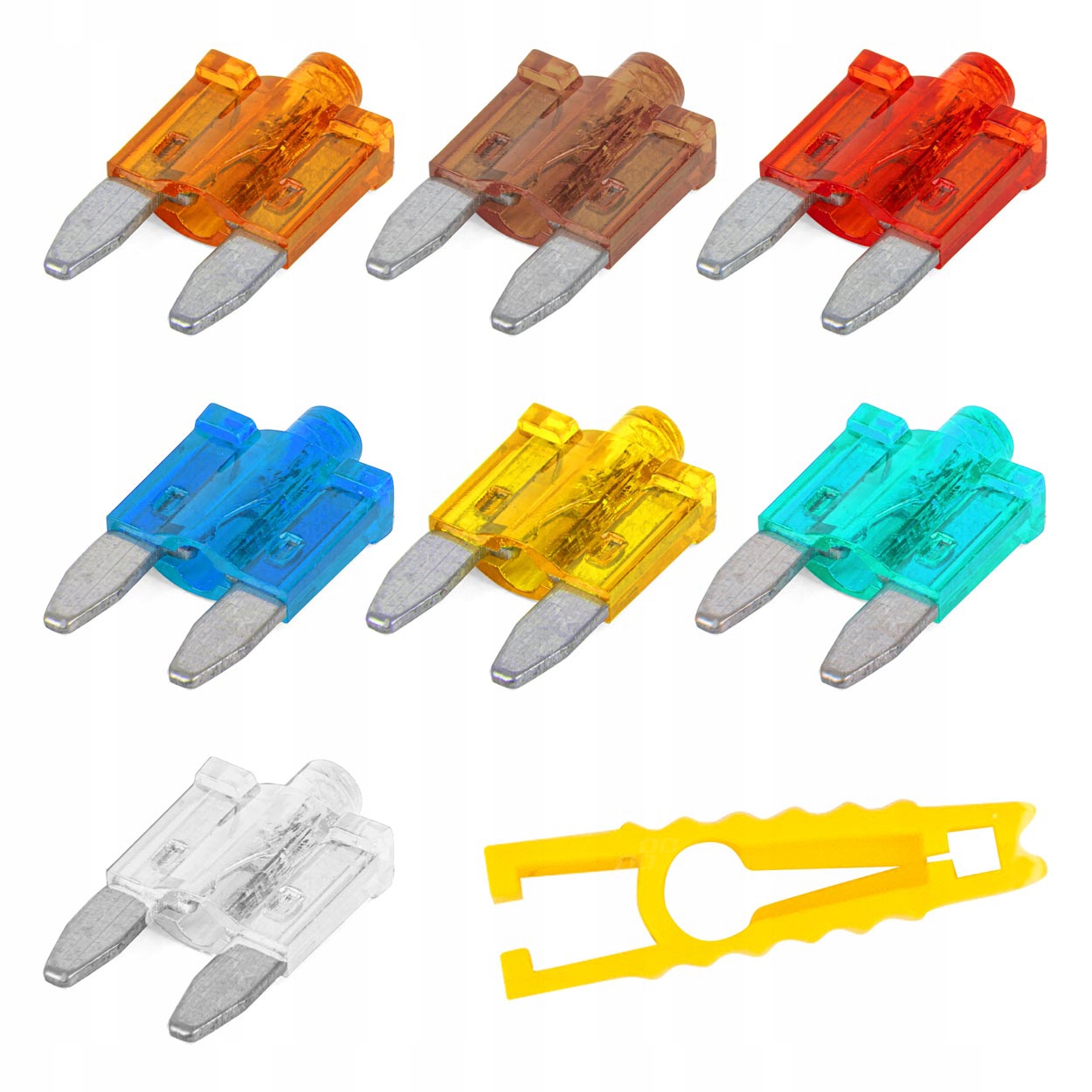 Bezpieczniki Samochodowe Mini Z Diodą Led 10 Szt.