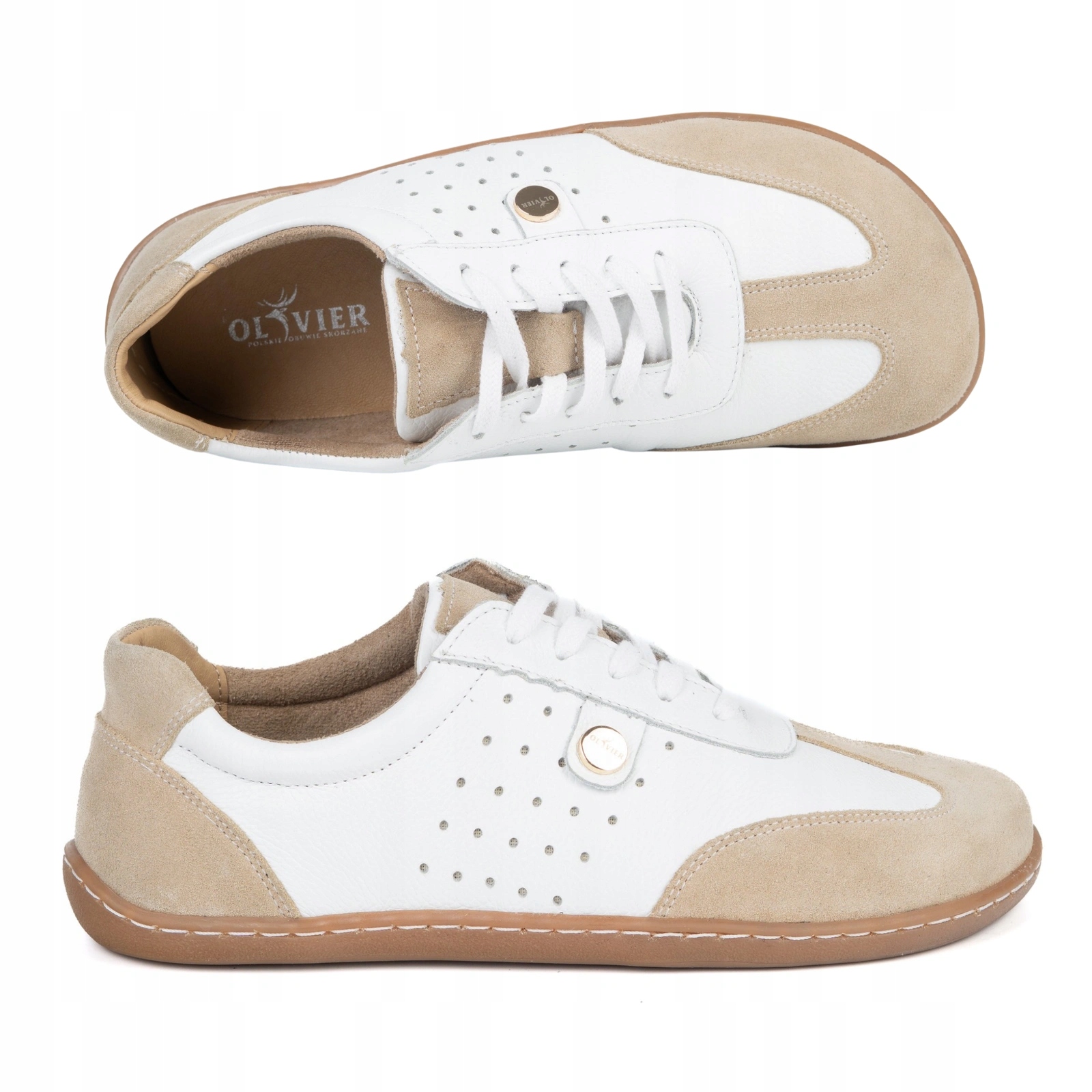 Dámské polobotky Olivier 113MP kožené bílé 37