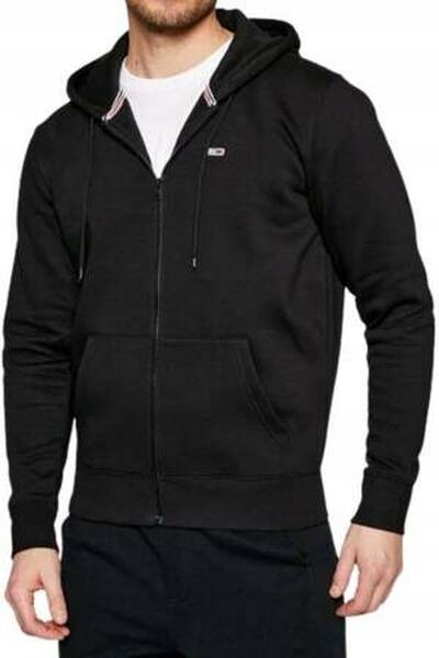 Tommy Jeans czarna bluza z kapturem męska, Rozmiar S