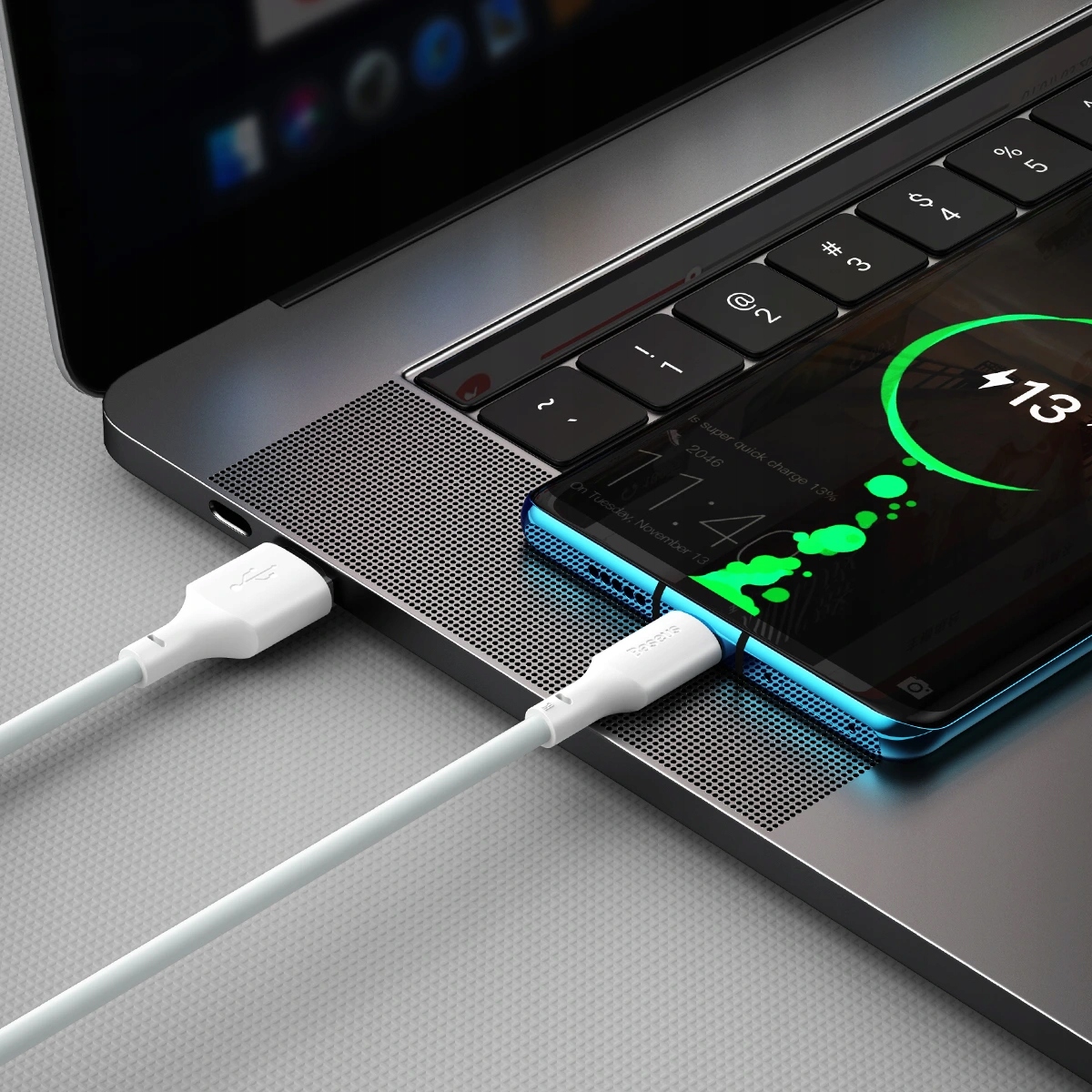 BASEUS 2x KABEL USB-C TYPE-C QUICK CHARGE 5A 40W Złącza USB - USB typ C