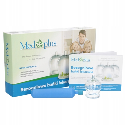 

Med Plus Bezogniowe bańki lekarskie 8szt.+ pompka