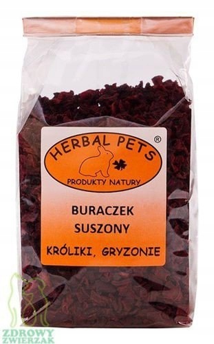 HERBAL PETS Burak czerwony buraczek suszony dla królika kawii gryzoni 125g Waga produktu 0.125 kg