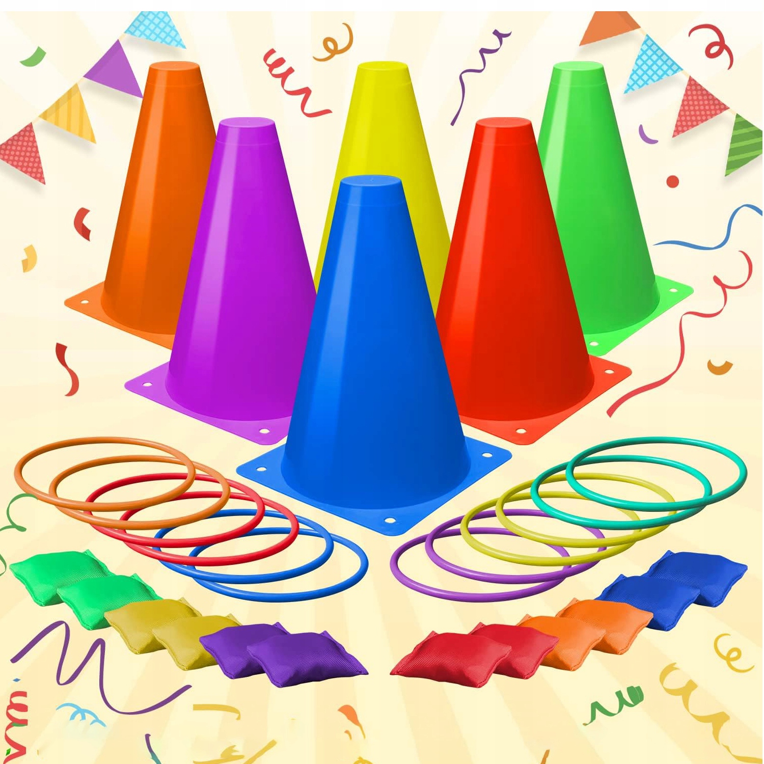 ZRĘCZNOŚCIOWA SERSO GRA DLA DOROSŁY I DZIECI RZUCANIE RINGO ZESTAW Kod producenta ZESTAW SERSO RINGO