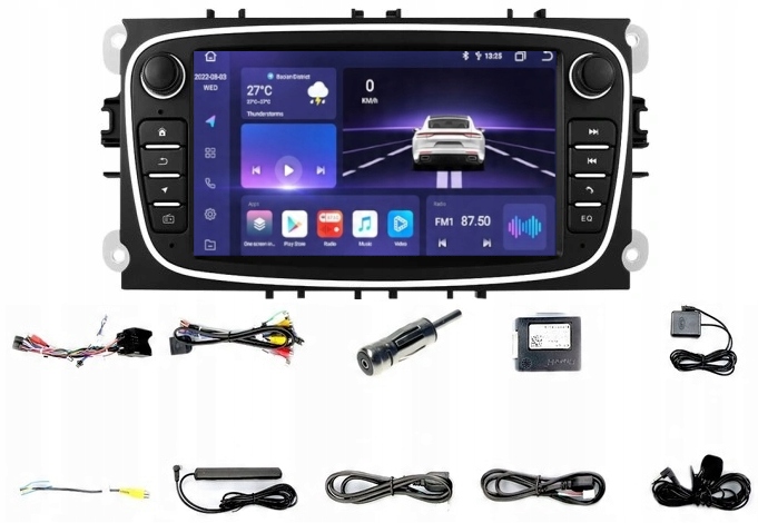 Rádio Navigácia Android Gps Ford Focus S-max Mondeo MK3 Wifi Carplay 4/64GB