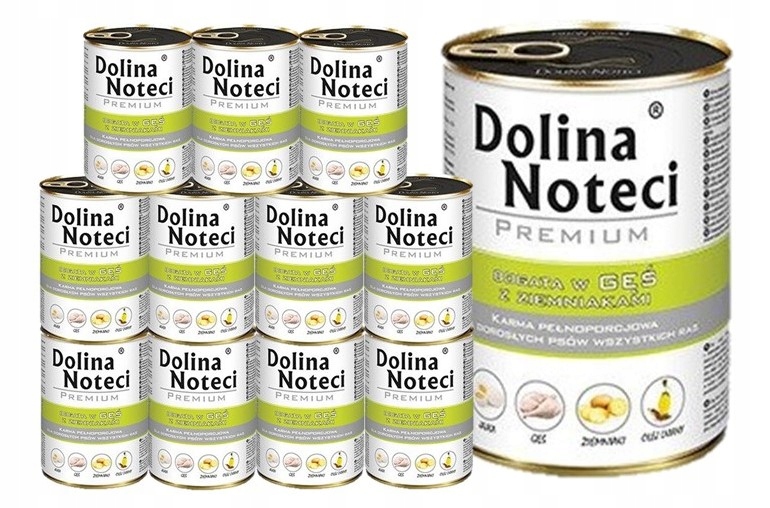 Levně Vlhké krmivo pro psy Dolina Noteci Premium bohaté na husu a brambory 12x400 g