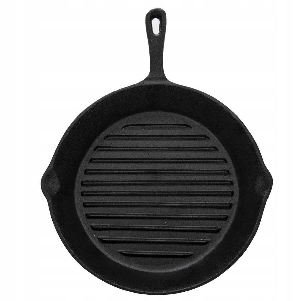 

Patelnia Żeliwna Grillowa Talerz 24 CM Indukcja 78