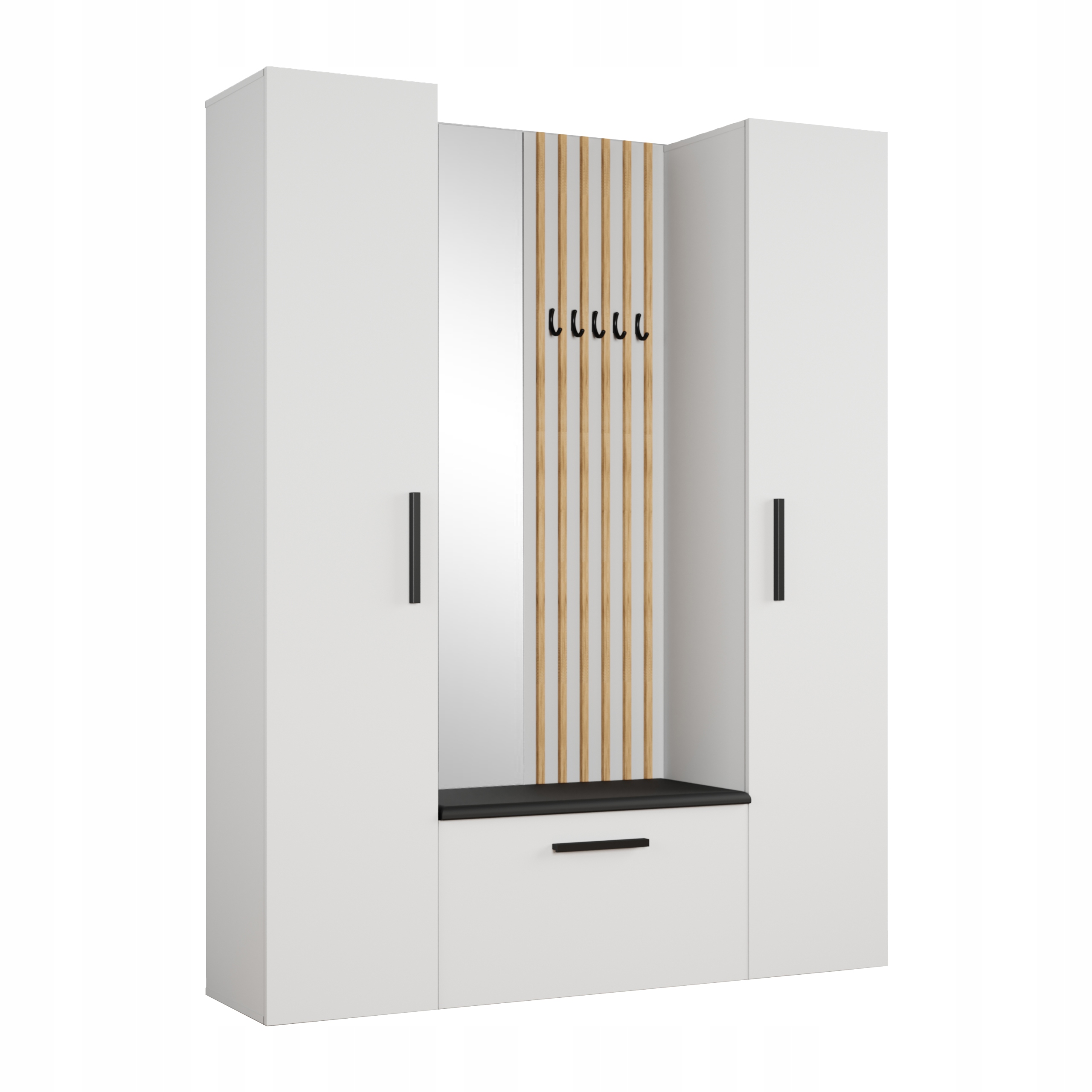 Šatní skříň Modulo 160,6/204/40 cm do předsíně Moderní bílá