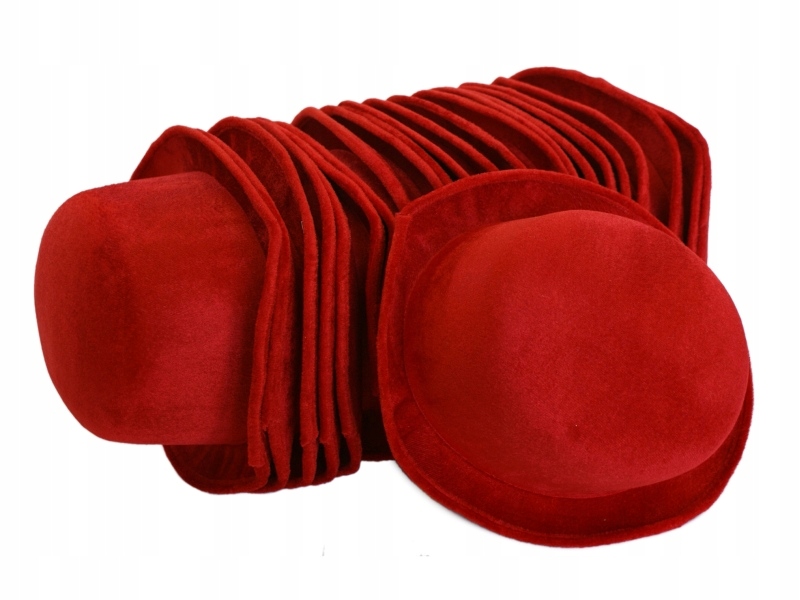 

Melonik welurowy czerwony