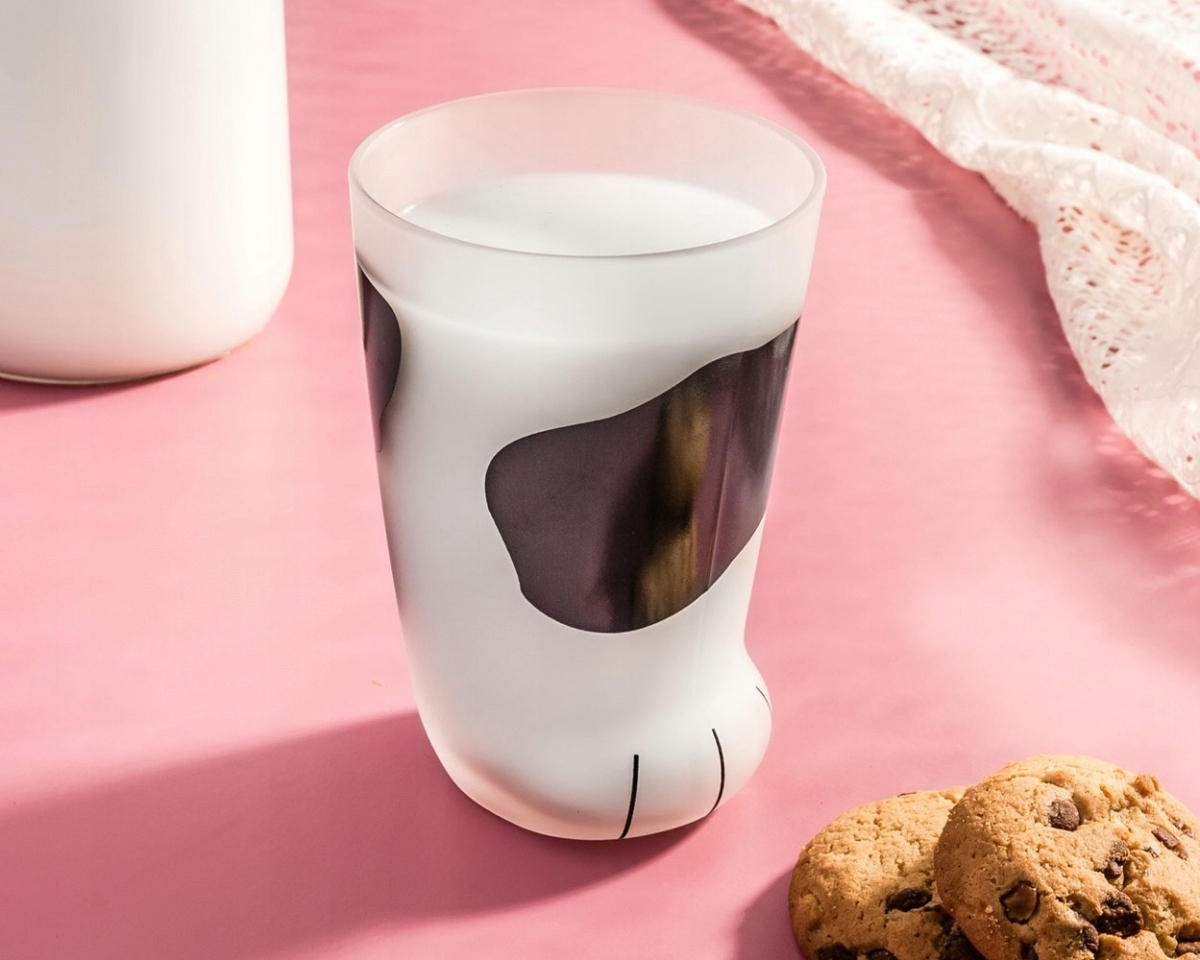 SZKLANKA KOCIA ŁAPKA KOT KOTEK ŁAPKA KOTA Materiał wykonania szkło