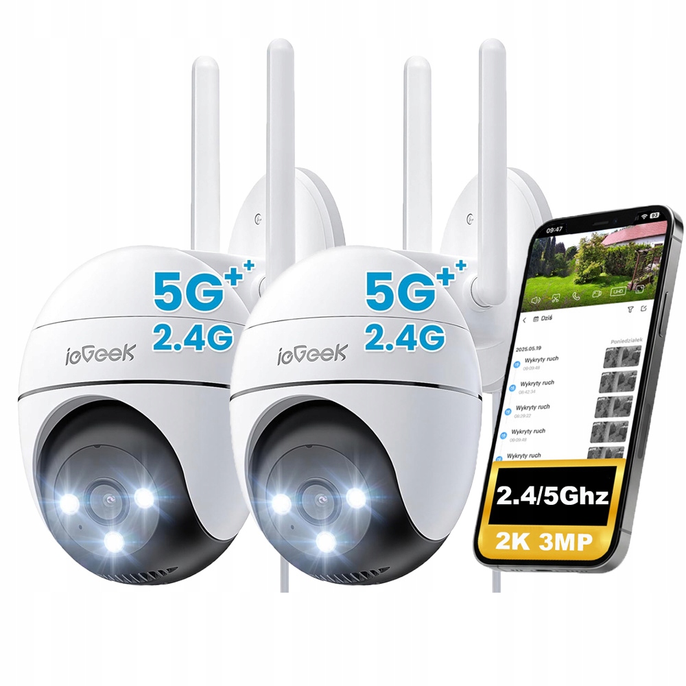 2 Stzuki Otočná Venkovní Kamera 3MPX 2K Hd Ip WiFi 4x Zoom Detekce 3MP