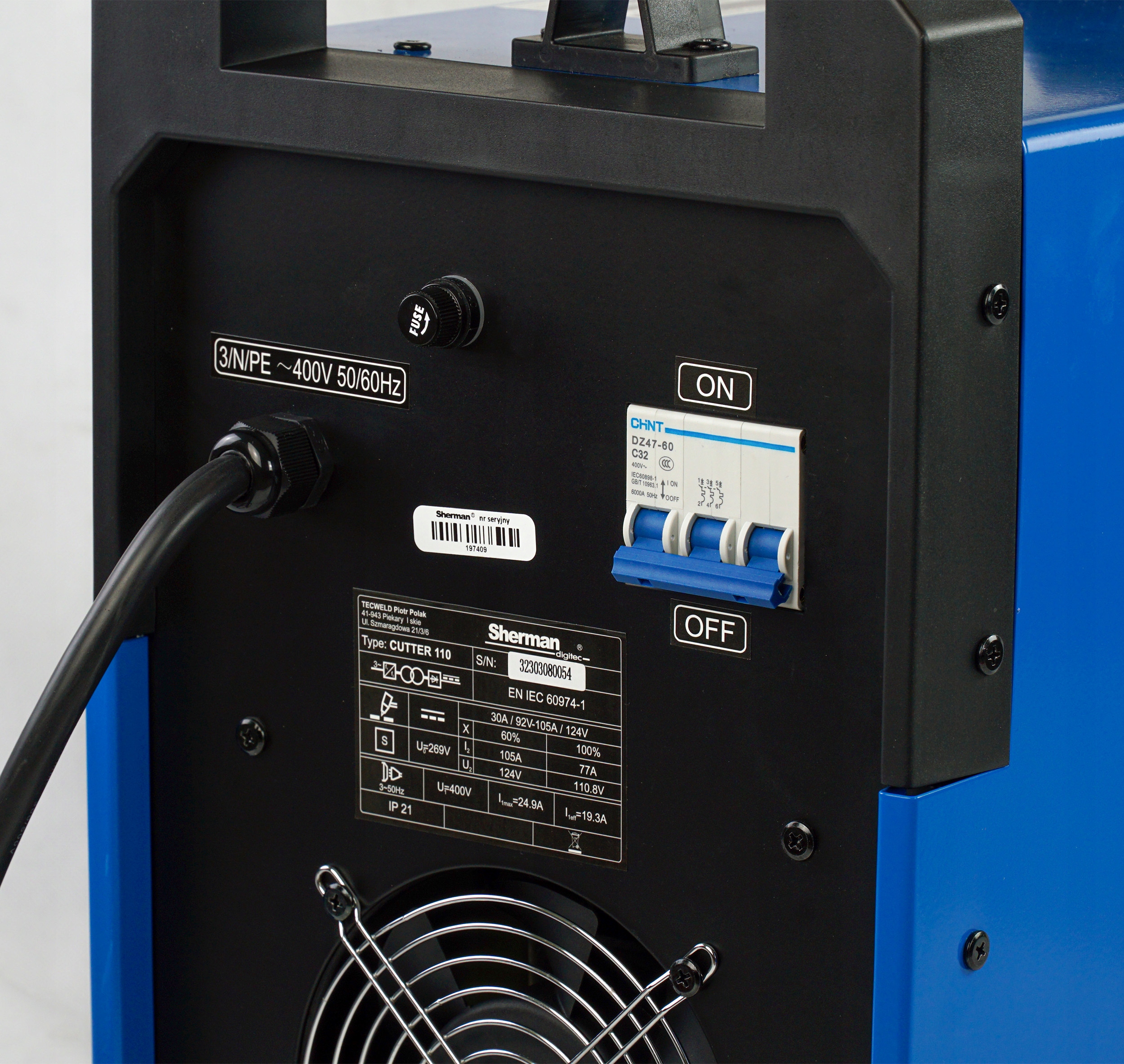 Przecinarka PLAZMOWA CUT 110 IGBT 400V cyrkiel Kod producenta SINW-CUTTER 110