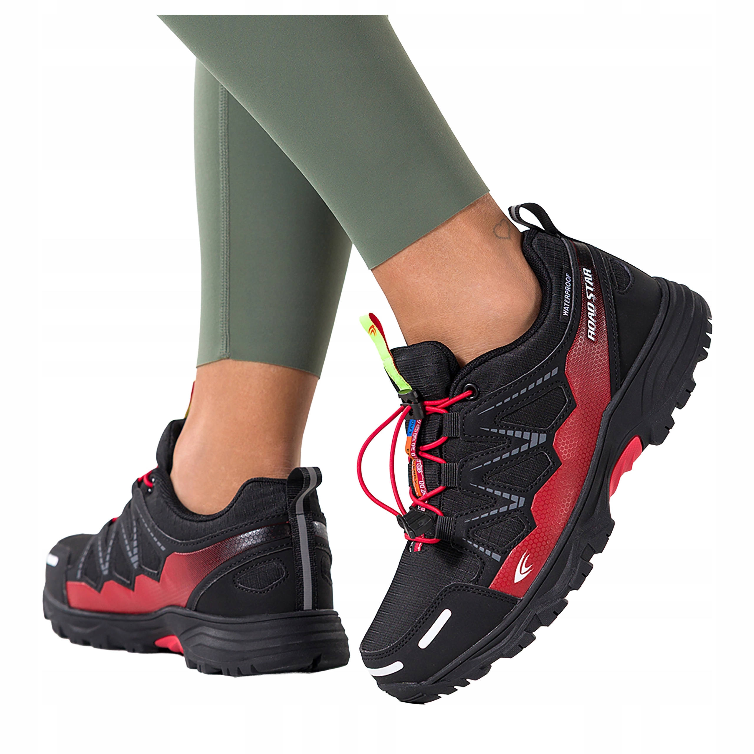 Černé dámské Voděodolné Trekové Boty s elastickou šňůrkou, velikost 38