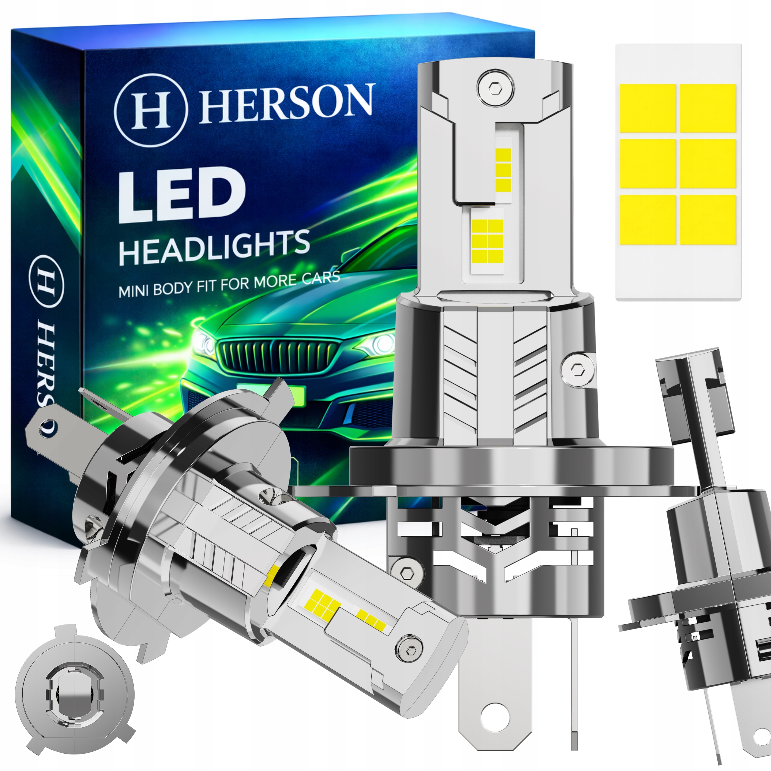 Žárovky H4 Led 12V Homologace Canbus 100W Retrofit Silné Led Světlo