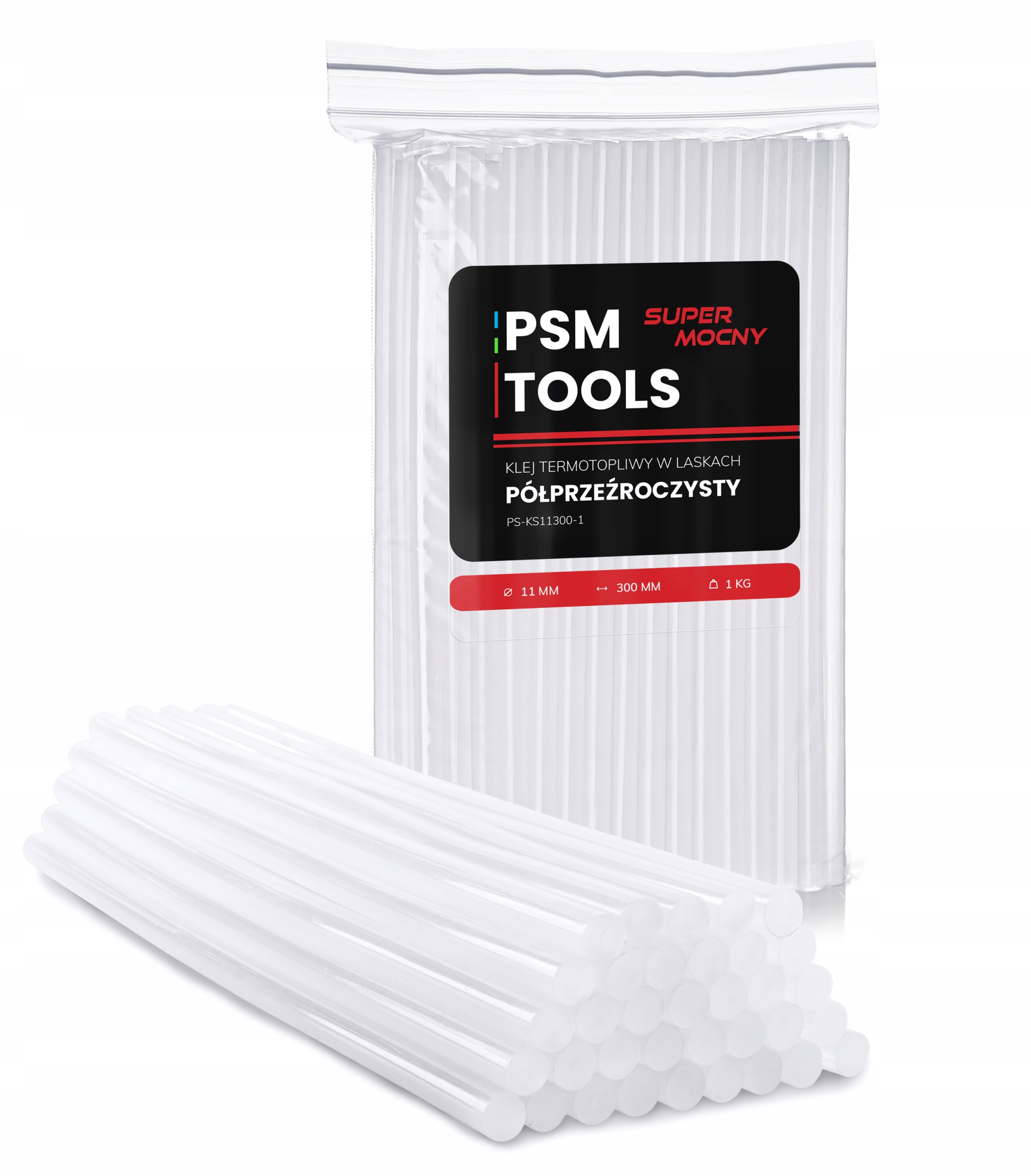 SUPER MOCNY KLEJ NA GORĄCO 11X300MM 35SZT 1KG