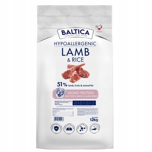Levně Baltica Nutraceutic Hypoallergenic Lamb & Rice L XL 12 kg