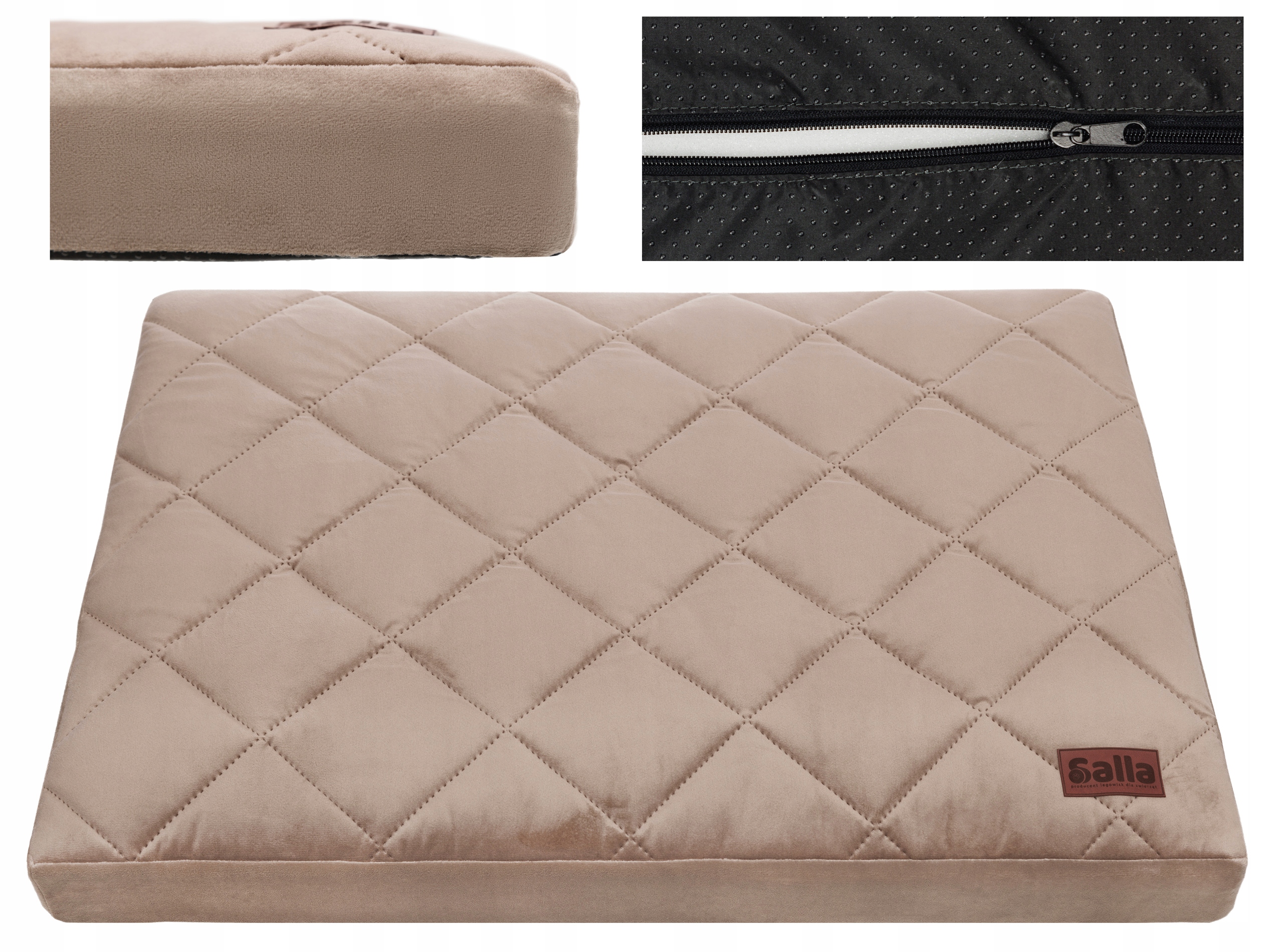 Levně Pelíšek pro psa Velurové podložka matrace potah pěnová zip 100x70