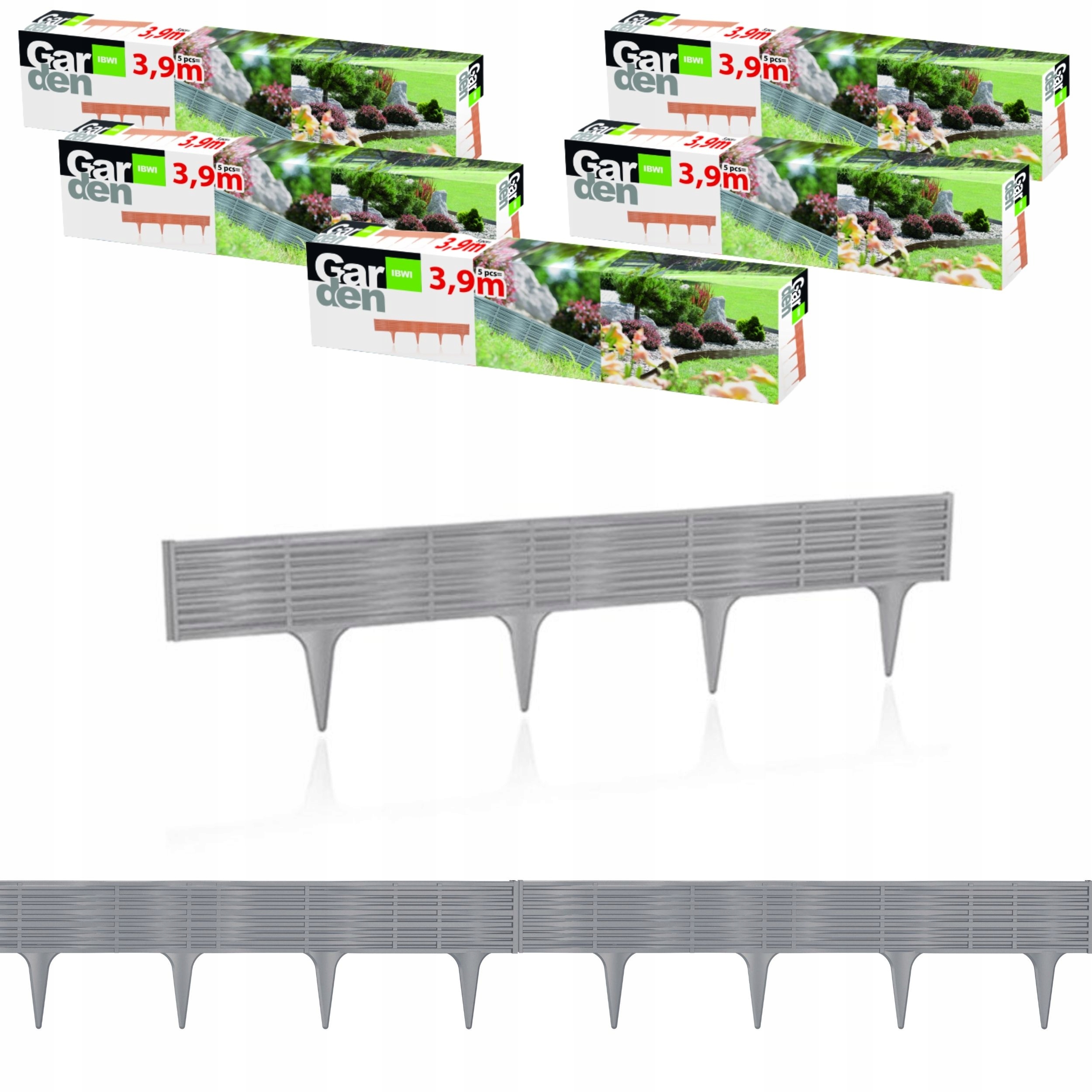 Pletený prútený záhradný plot Ibwi 19,5 m Obrubník Okraj