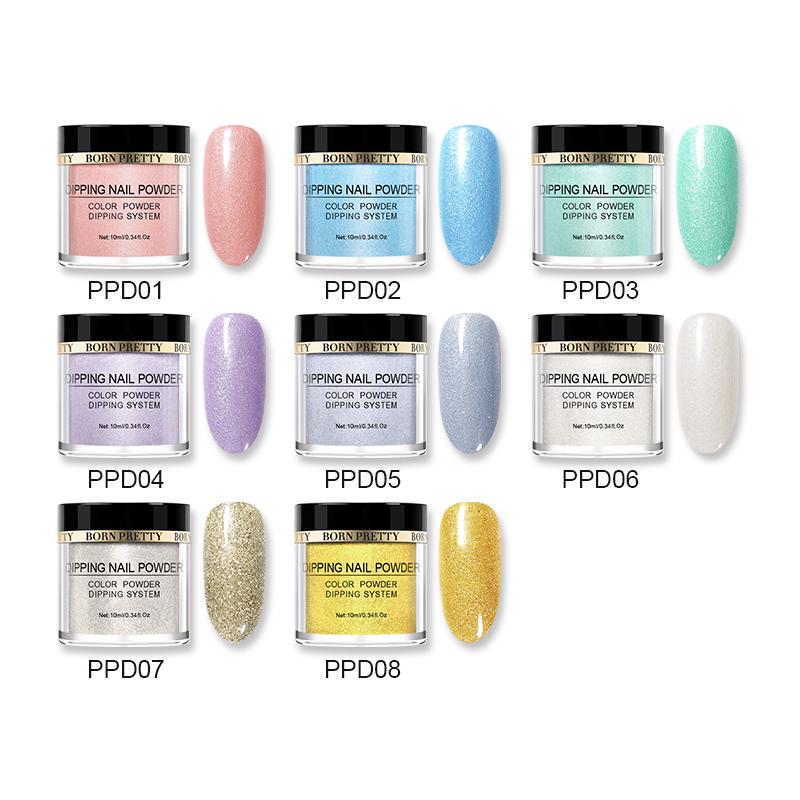 BORN PRETTY - Manicure tytanowy - PROSZEK / PUDER TYTANOWY - PPD04 Kolor dominujący różowy