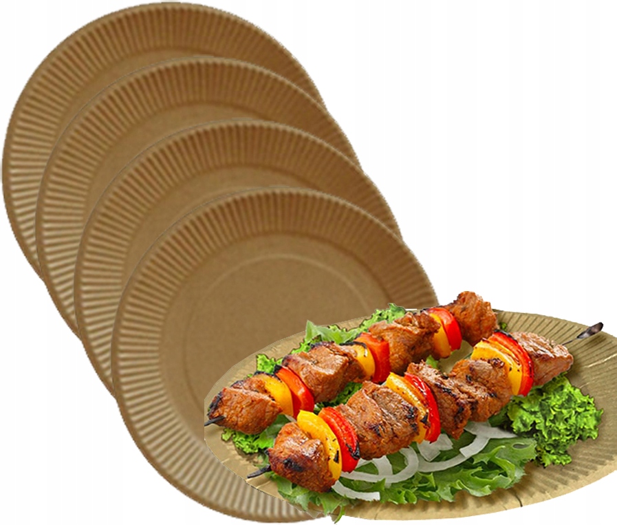 

Talerze bambusowe Relaxdays 18 cm 25 szt brązowe