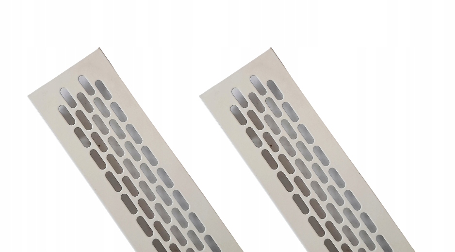 Nábytková ventilačná mriežka 60x480 mm Biela 2 ks
