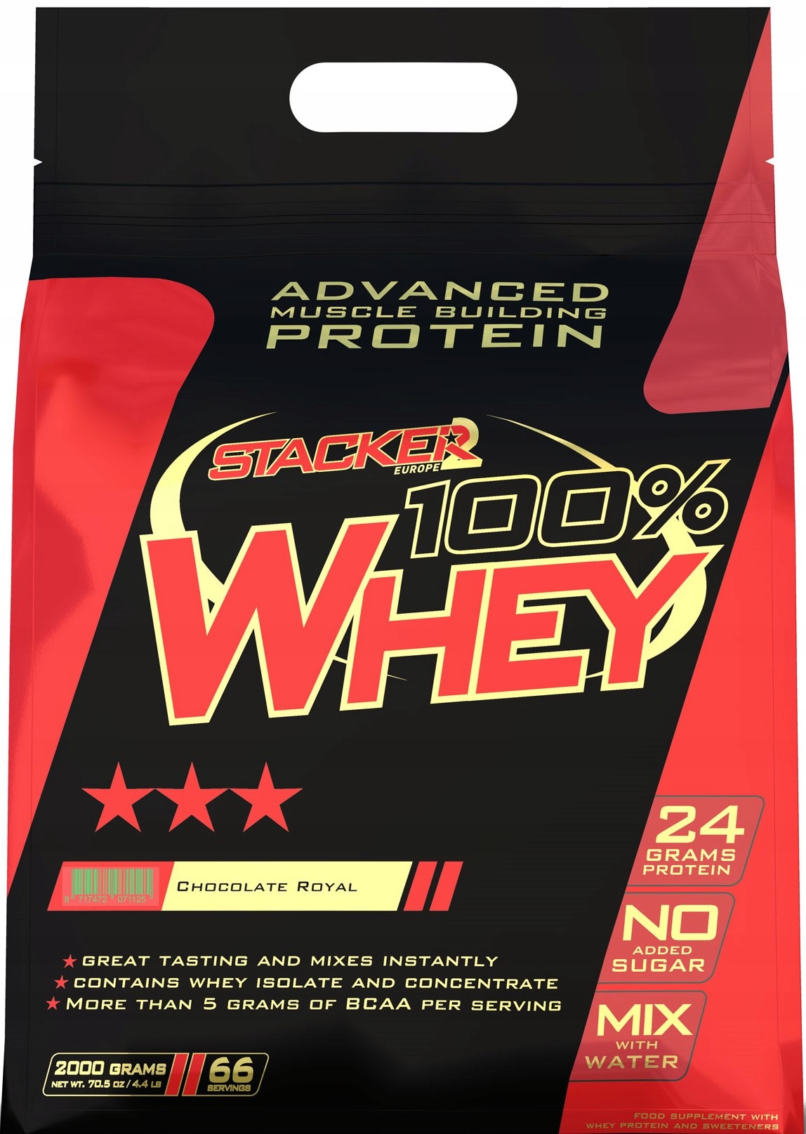 Stacker2 Europe Bílkoviny 100% Whey Vanilka Prášek 2000 g