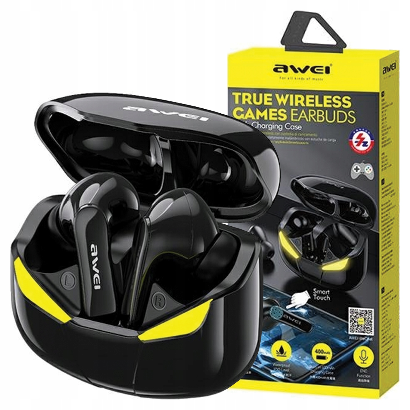 Awei Sluchátka T35 Tws Pro Telefony Dokovací Stanice Bluetooth 5.0 Herní