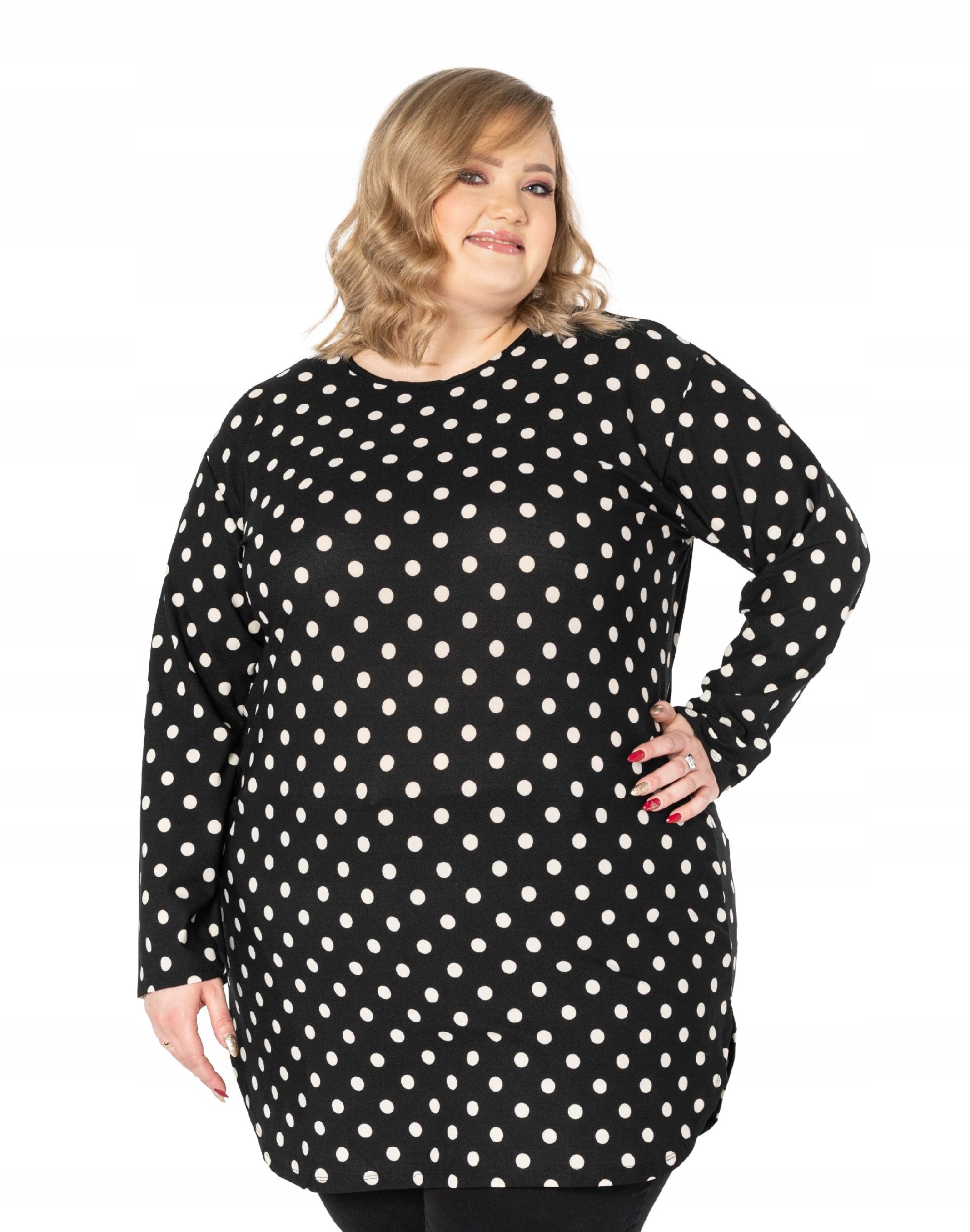 

Duża Tunika Sukienka Długa Bluzka Damska 414 r 5XL