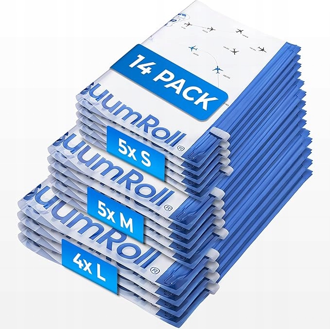 Levně 14 X Kompresní Vakuové Pytle Na Oblečení Povlečení 3 Cestování Domov