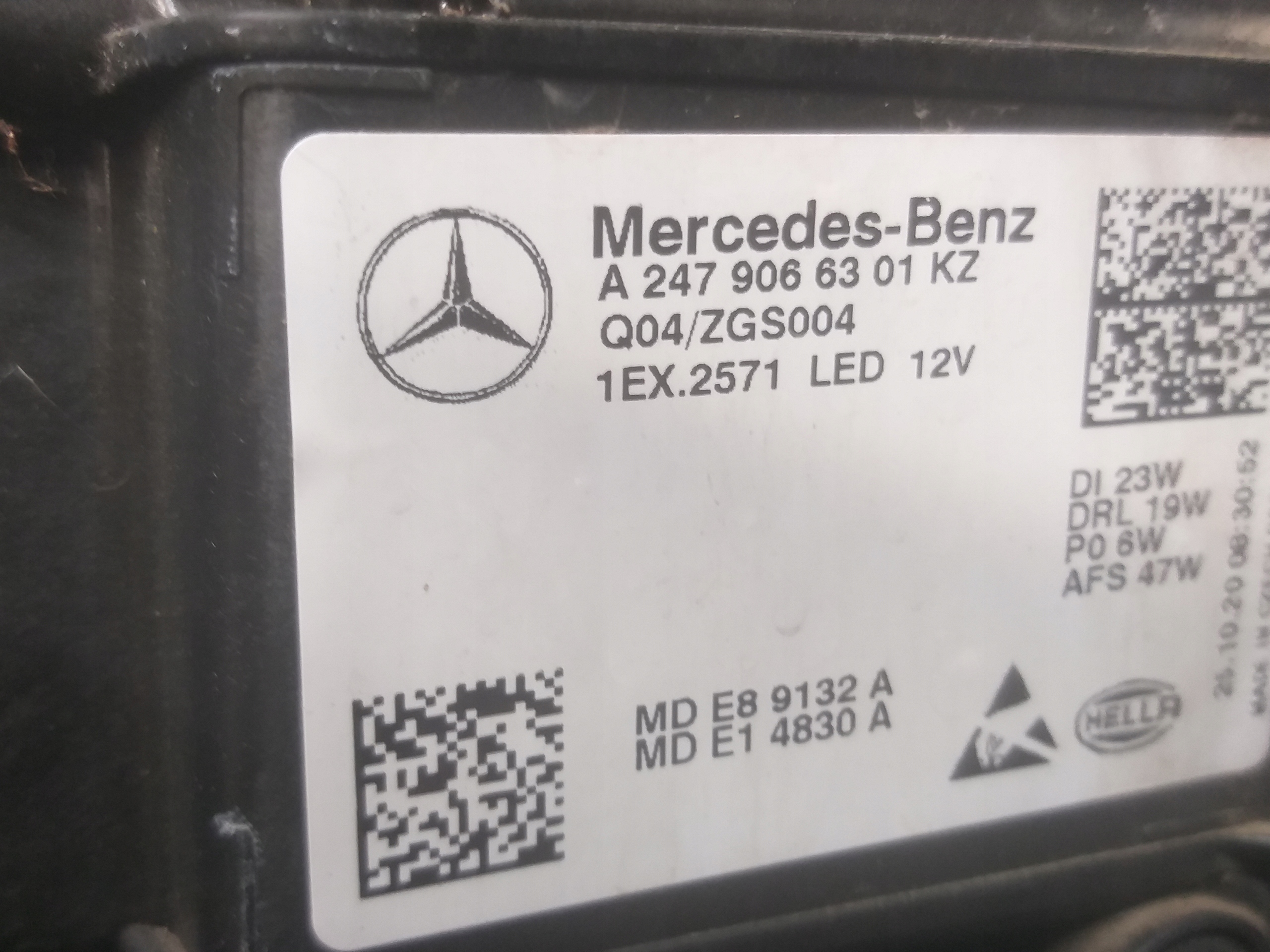 light front left MERCEDES GLA W247 FULL LED HP A2479066301