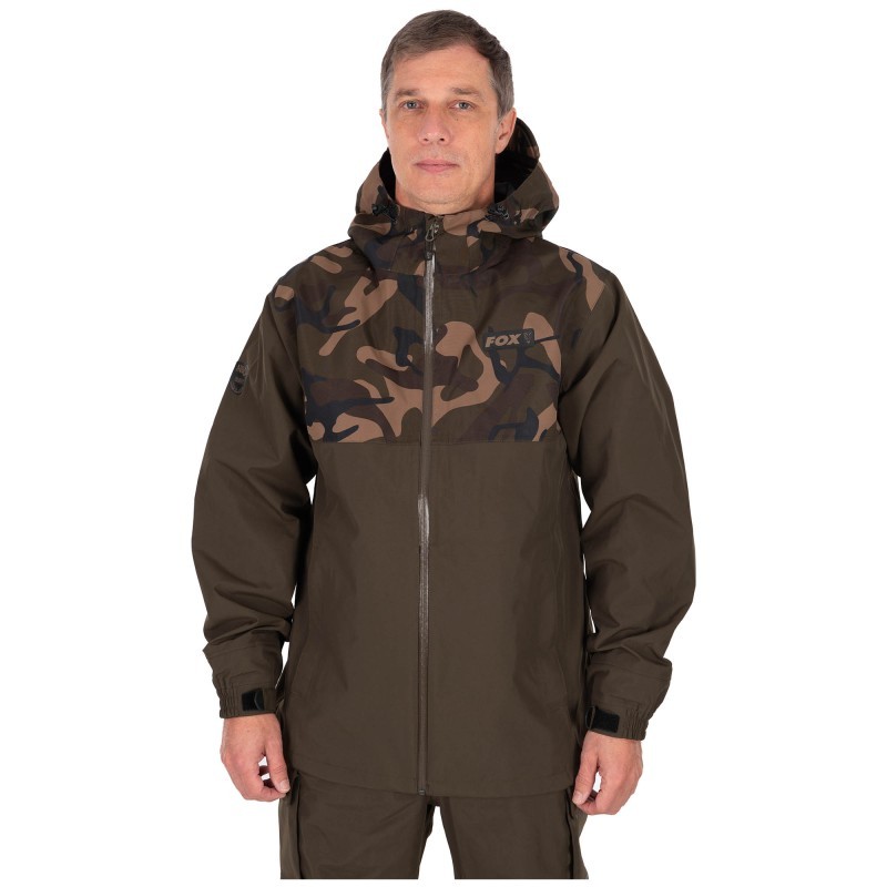 Kurtka Wędkarska Przeciwdeszczowa Fox Rs 25K Khaki/Camo Standard Jacket XL