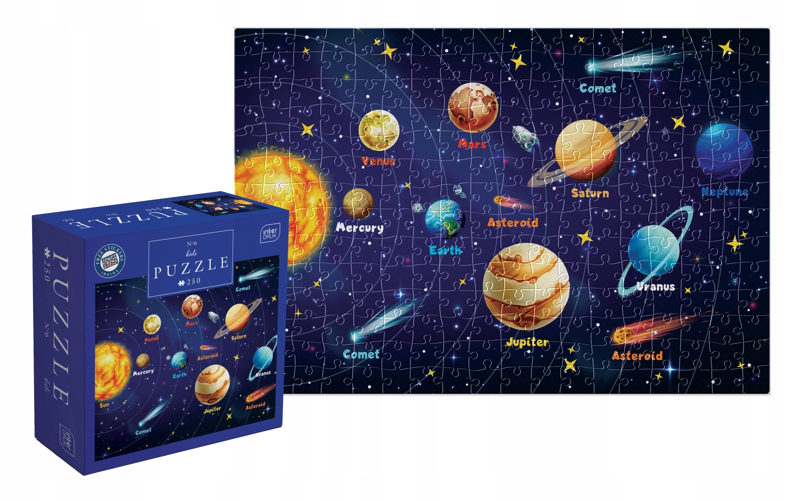 Puzzle 250 elementów. Kids Solar System