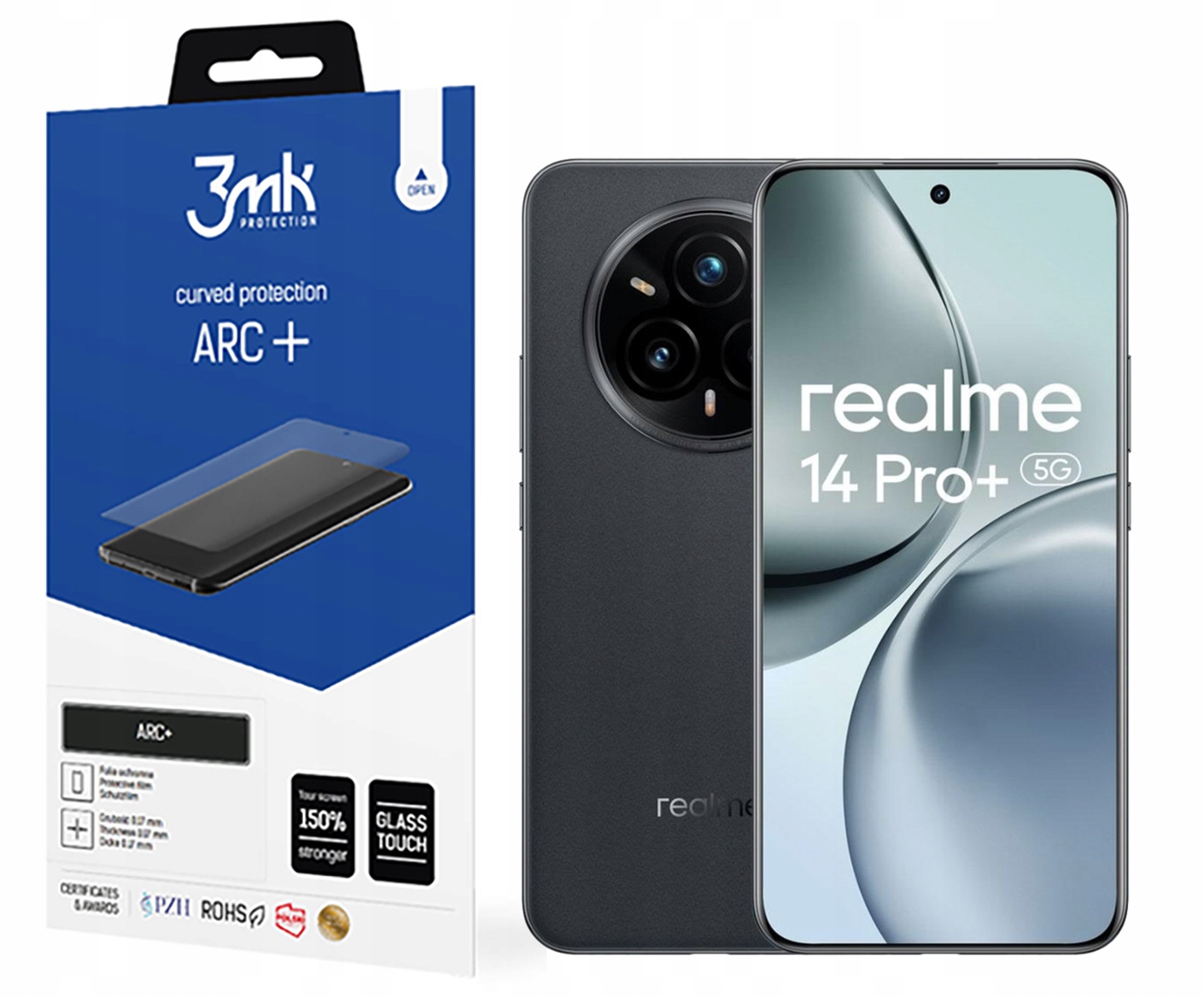 Fólie Arc+ 3MK pro Realme 14 Pro+ Fólie Fullscreen