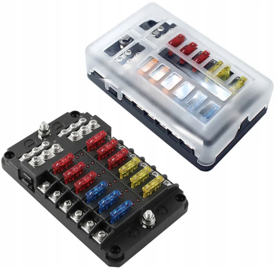 Skrzynka gniazdo obudowa bezpieczników FB-12 z LED (AF-BEZ4015-12) Numer katalogowy części BEZ4015-12