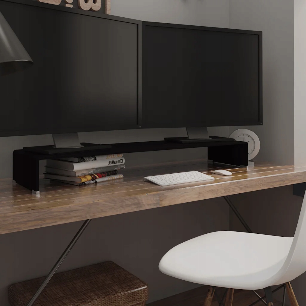 vidaXL Podstawka pod monitor telewizor szklana 110x30x13 cm