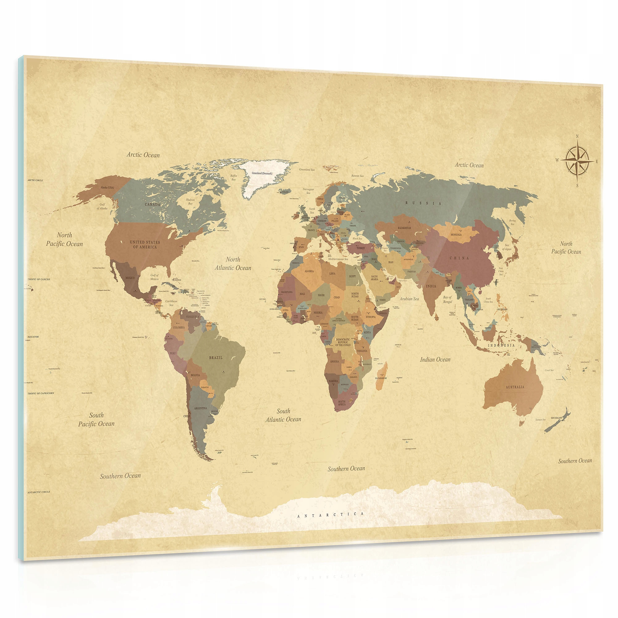 

Obraz Na Szkle Mapa Szklany Do Salonu 80x60