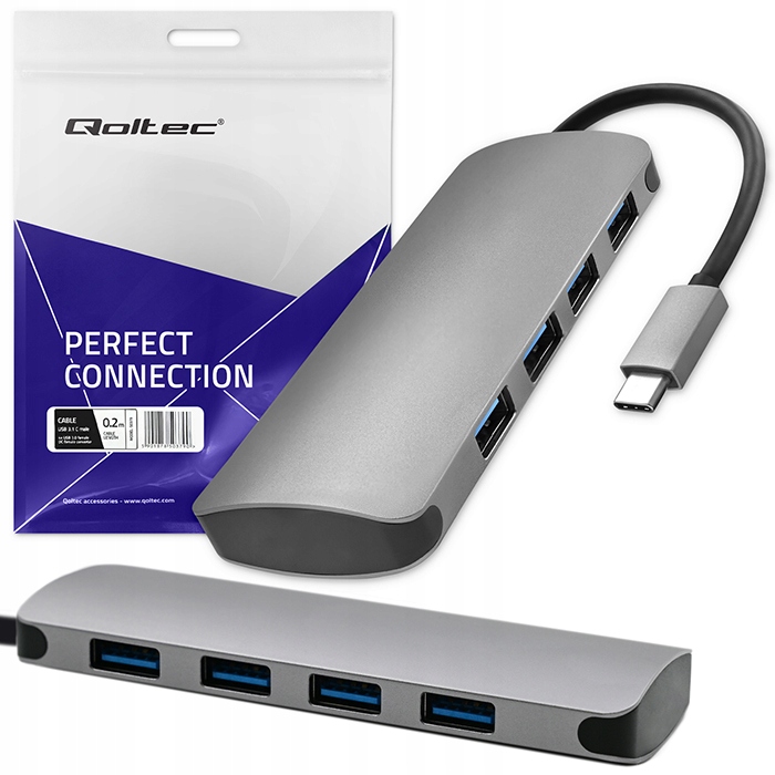 Hub USB Qoltec 50379 4 portów