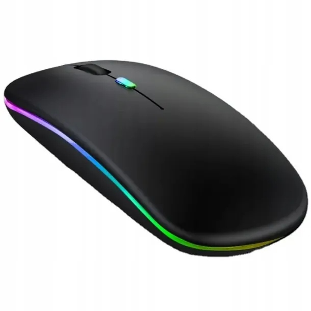 CICHA MYSZ BEZPRZEWODOWA DO LAPTOPA PODŚWIETLANA Sensor optyczny