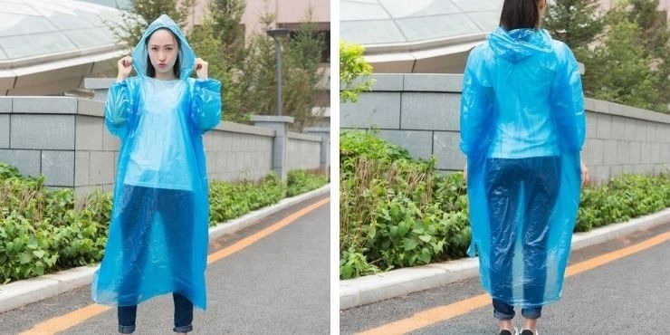 Peleryna Ponczo Płaszcz Przeciwdeszczowy foliowy Uniwersalny Rozmiar uniwersalny