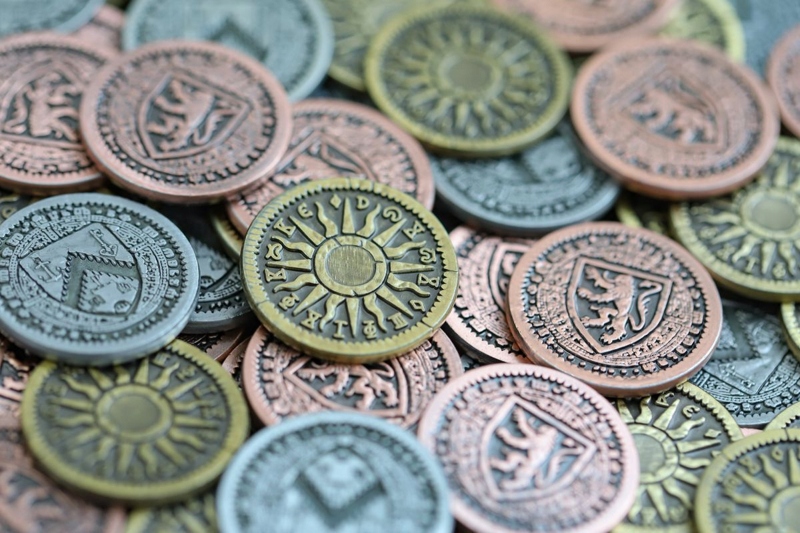 WIEDŹMIN: STARY ŚWIAT ZESTAW 9 METALOWYCH MONET Materiał metal