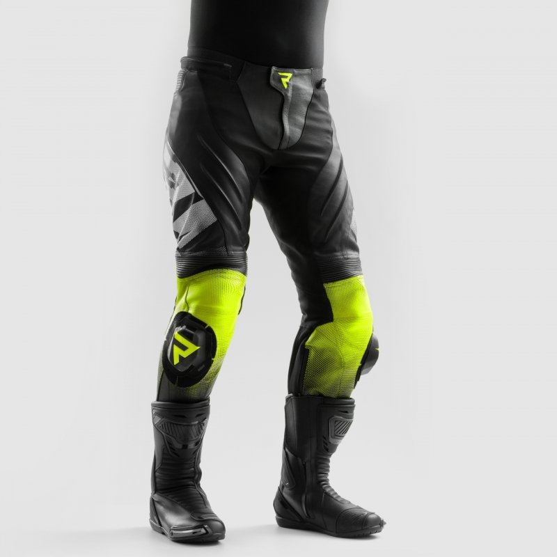 Kožené Nohavice Rebelhorn Inferno Black/white/fluo Yellow 62