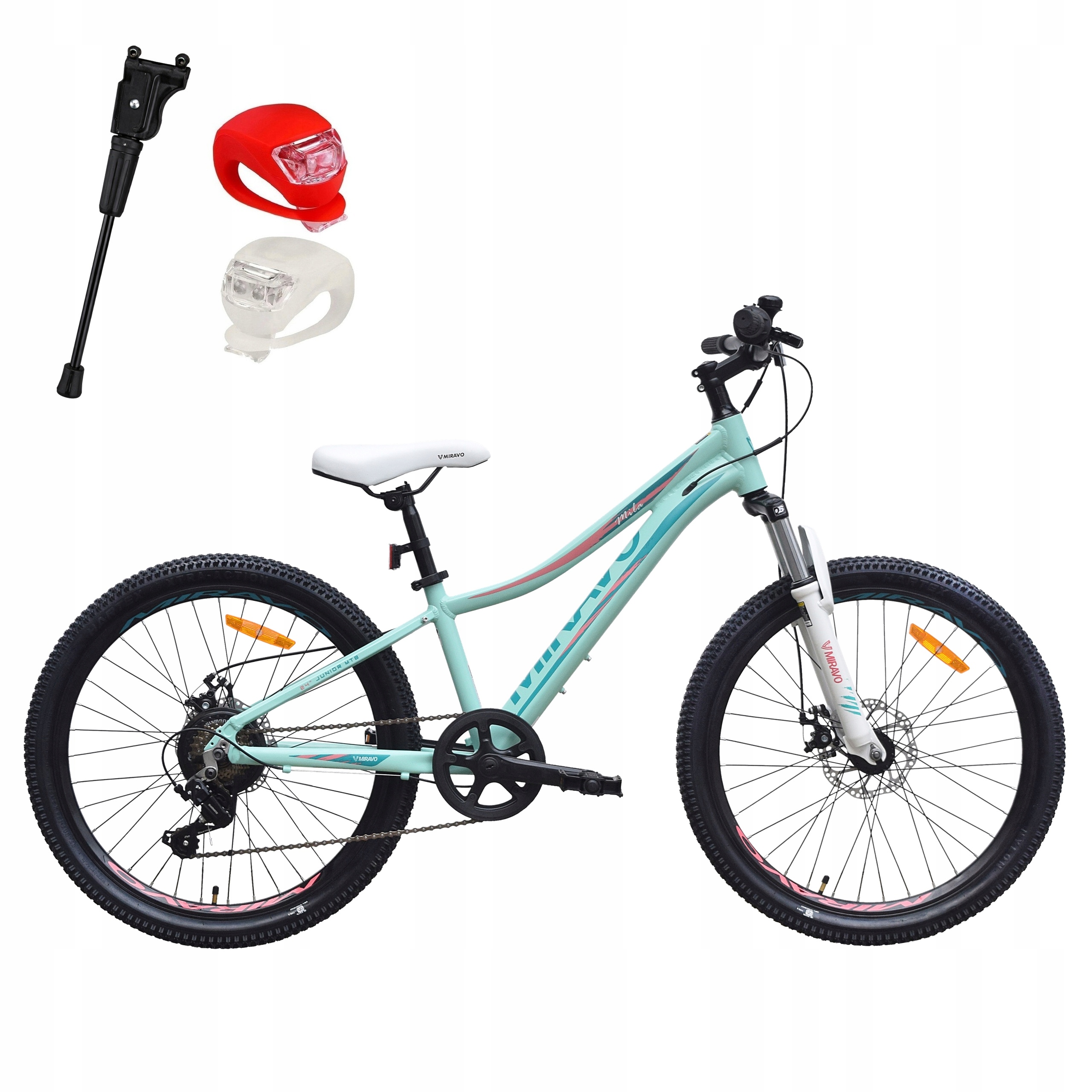 Kolo 24 Miravo Mtb Horský Hliník Tlumič Osvětlení Patka Bonus